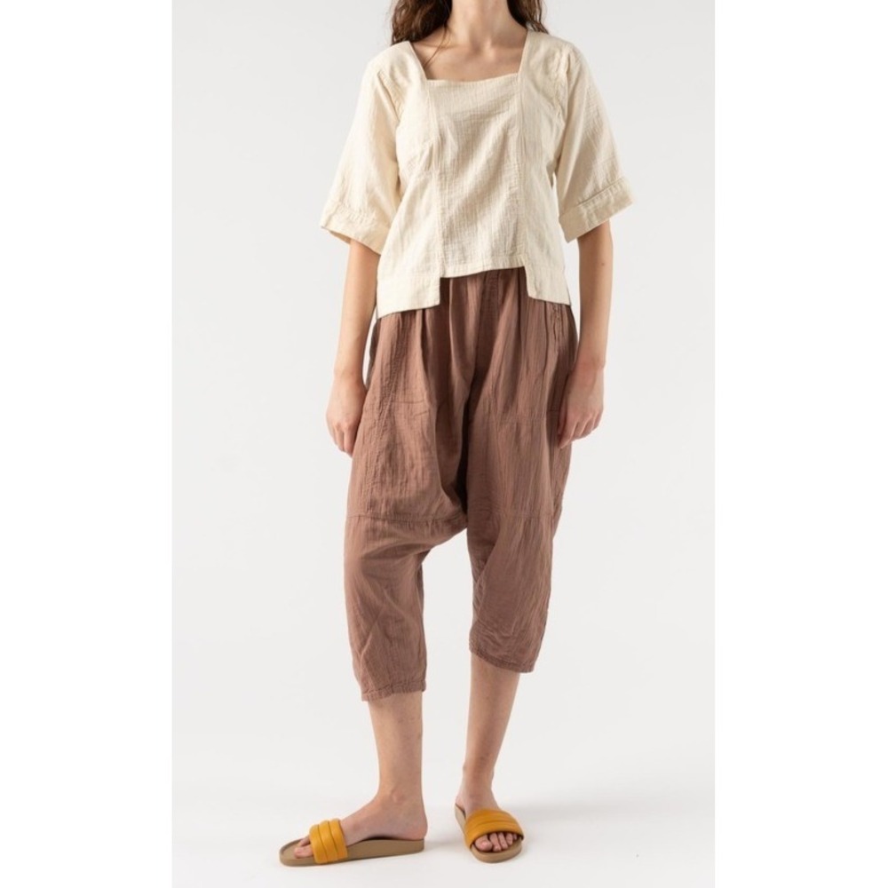 Atelier Delphine Block Top in Crinkle Gauze 100% Cotton USA MADE Kinari Medium - Picture 16 of 16